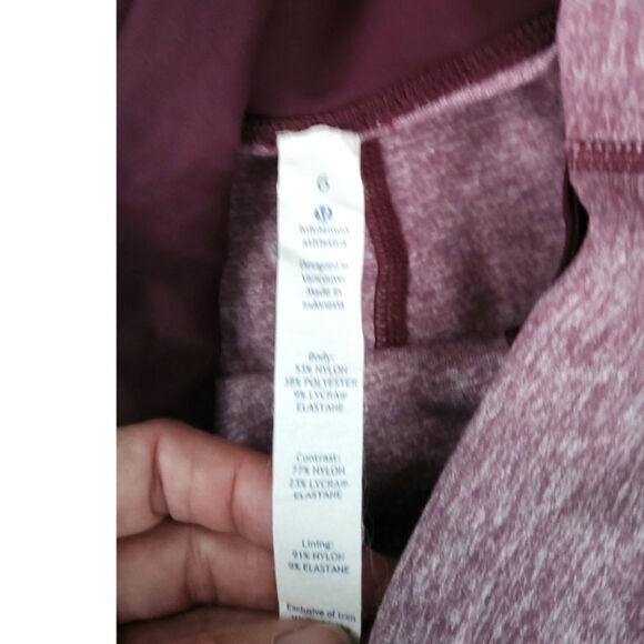 Lululemon Athletic Club Bordeaux drama turnaround legging ruched size 6 burgundy - Picture 5 of 6